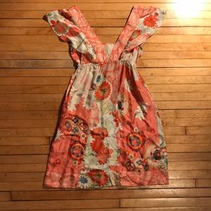 Mango Japanese print silk dress
